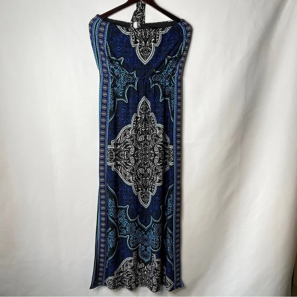 White House Black Market Women’s Halter Neck Bohemian Print Maxi Dress Size S - Picture 10 of 10